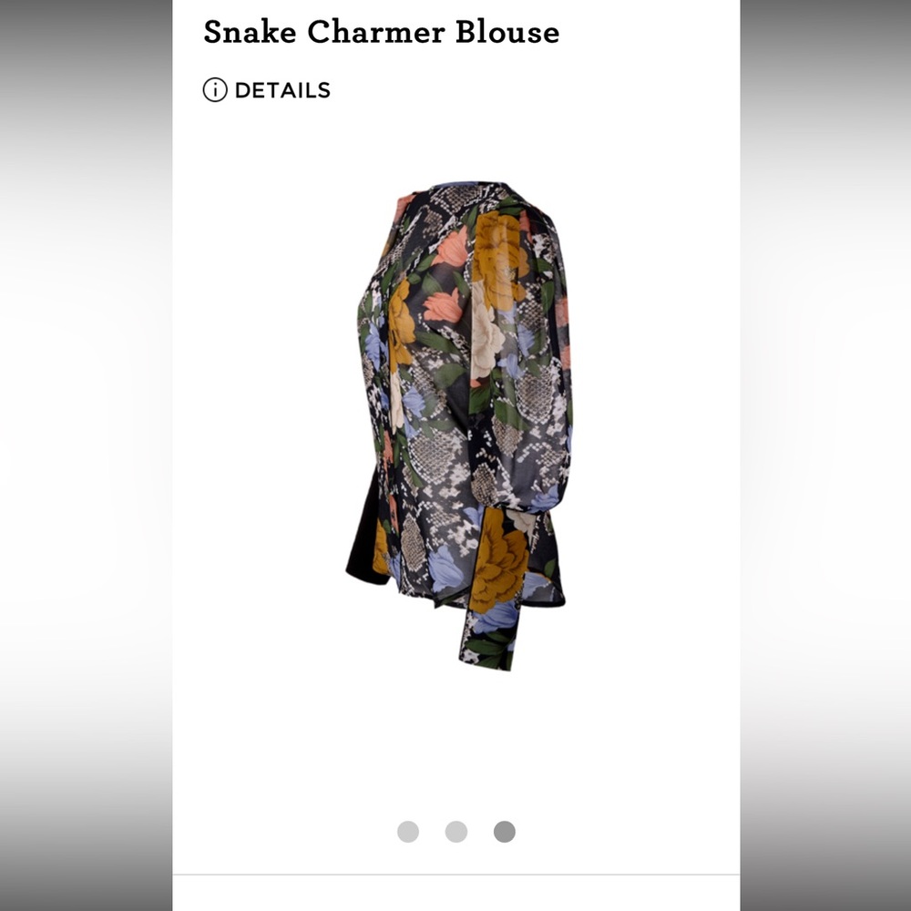 Cabi Snake Charmer blouse in size large